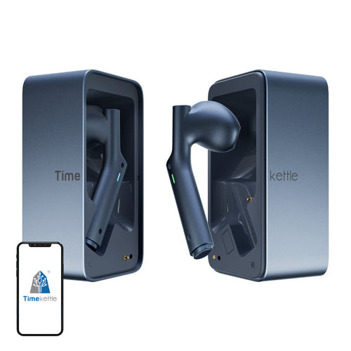 Timekettle W4 - Écouteurs traducteurs en ligne 43 langues, bleus