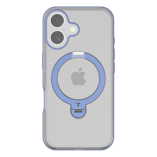 Torras Ostand Spin - Coque iPhone 16 anneau béquille, bleue - visuel 1