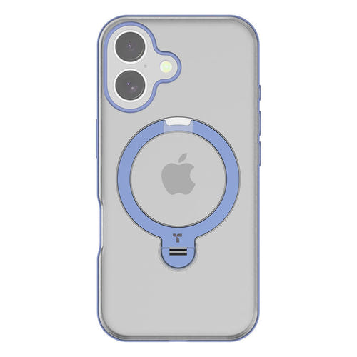 Torras Ostand Spin - Coque iPhone 16 anneau béquille, bleue : bleu