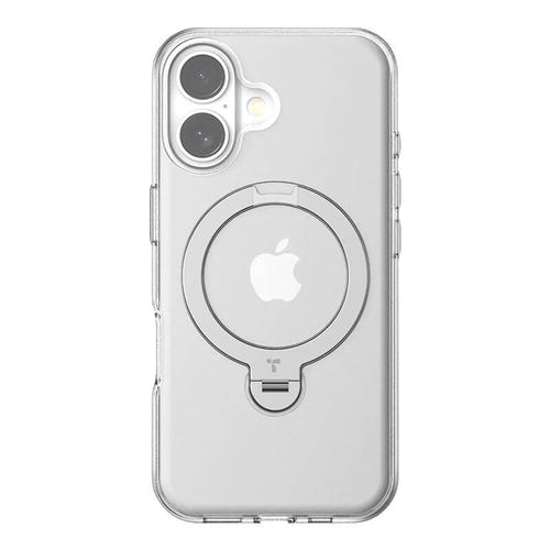Torras Ostand Spin - Coque iPhone 16 Plus anneau béquille, transparente : transparent