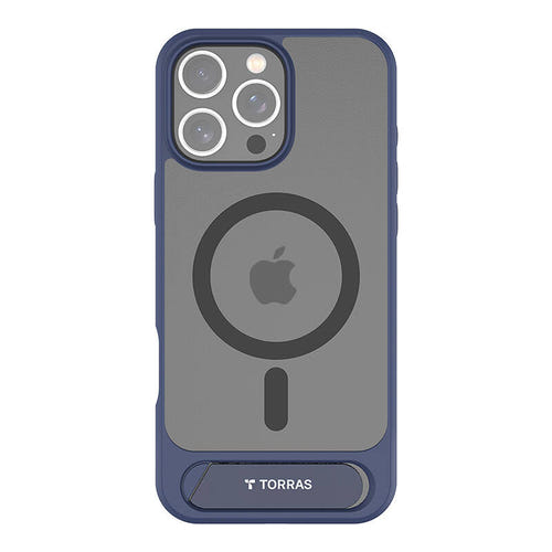 Torras Pstand - Coque iPhone 16 Pro béquille MagSafe, bleue : bleu