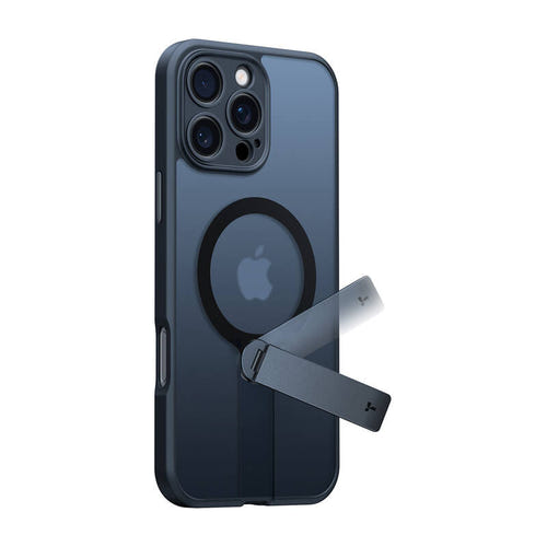 Torras Pstand Spin - Coque iPhone 16 Pro Max avec béquille rotative, noire : noir (vue 1)