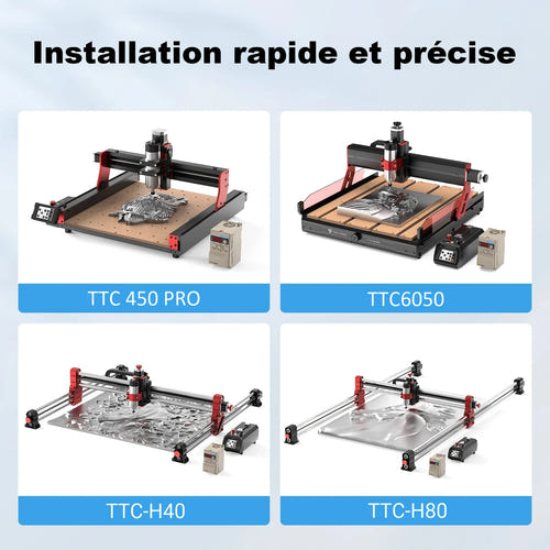 TwoTrees Broche CNC 1000 W refroidie par air, pince ER11, pour TTC6050 et TTC-H40 : 1 000 W kit f65a variateur
