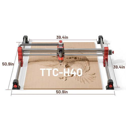 TwoTrees Fraiseuse CNC TTC-H40 - zone 1000 x 1000 mm, broche 500 W : vue ensemble