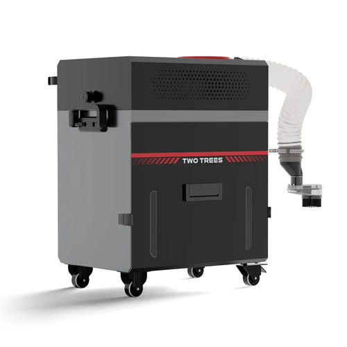 TwoTrees M2 - Aspirateur à poussière pour machine de gravure CNC, 540 m³/h, bac 20 L : vue ensemble
