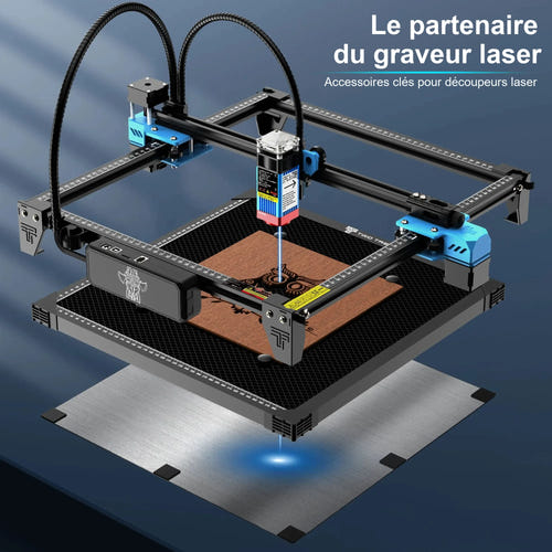 TwoTrees - plateau alvéolé 500 x 500 mm pour graveuse laser CO2 et diode : vue de dessus