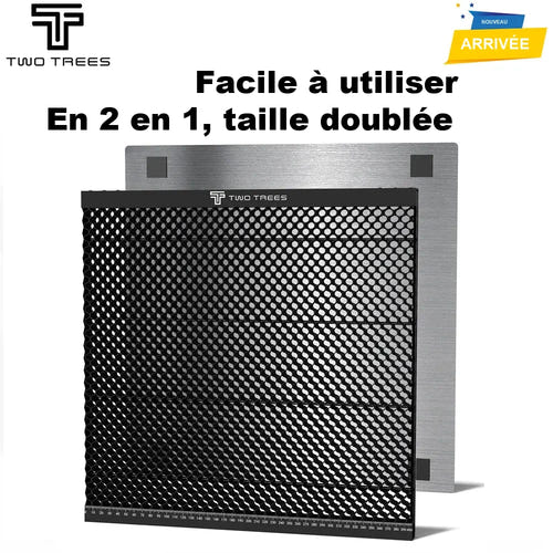 TwoTrees Plateau nid d'abeille 400 x 400 mm - table de découpe laser CO2 assemblable : vue ensemble