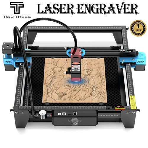 TwoTrees TTS-10 Pro - graveur laser 10 W, surface 300 x 300 mm : 10 W structure aluminium