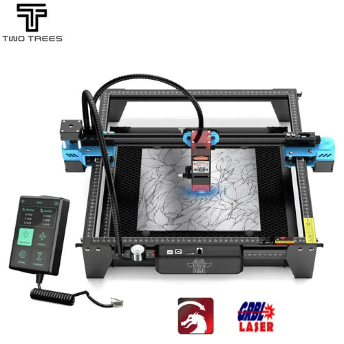 TwoTrees TTS-10 Pro - graveur laser 10 W, zone 300 x 300 mm, Wi-Fi et application : 10 W vue face