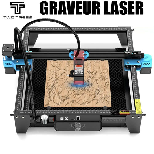 TwoTrees TTS-10 Pro - graveur laser 10 W, zone 300 x 300 mm : 10 W zone 300 x 300 mm