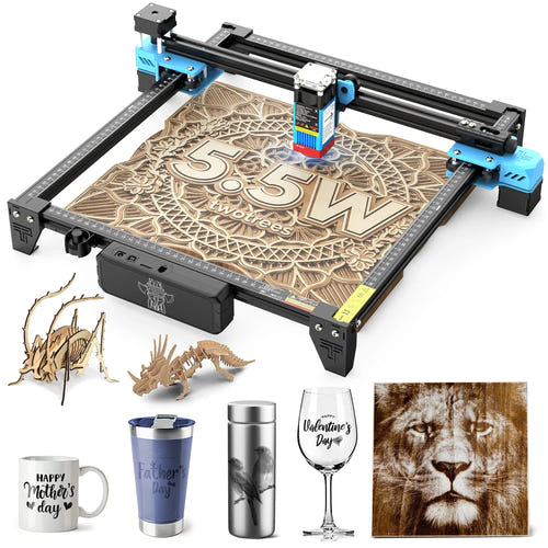 TwoTrees TTS-55 Pro - graveuse laser 5,5 W, Wi-Fi, 300 × 300 mm : zone 300 x 300