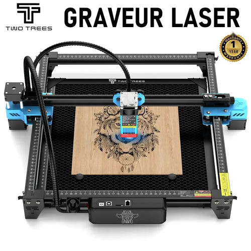 TwoTrees TTS-55 Pro Kit 8 - graveuse laser Wi-Fi 5,5 W, commande hors ligne : tts55pro kit8 galerie commande hors ligne