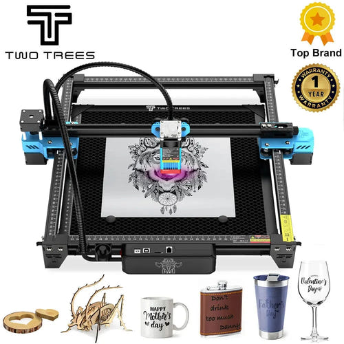 TwoTrees TTS Pro - graveuse laser 300 x 300 mm, Wi-Fi et commande hors ligne : diode bleue WiFi