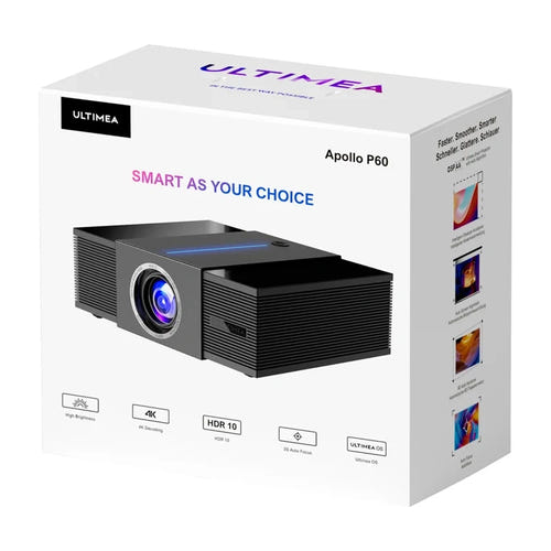 Ultimea Apollo P60 - Vidéoprojecteur Full HD 900 ANSI lumens et son 30 W : image lumineuse dans le salon