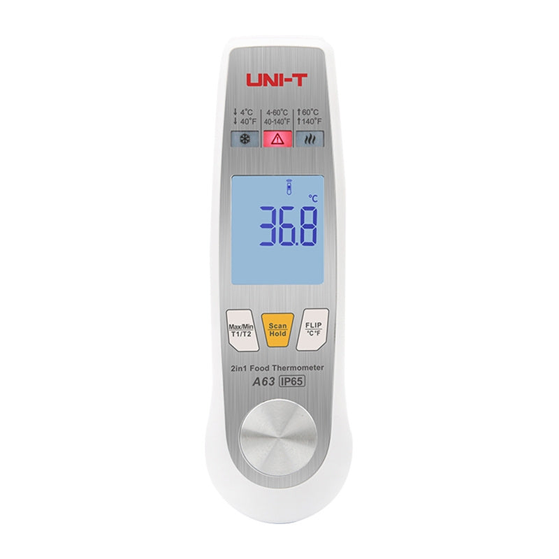 UNI-T A63 - Thermomètre alimentaire 2-en-1 infrarouge et sonde (IP65) - visuel 1