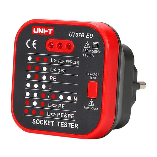 UNI-T UT07B-EU - Testeur de prises avec test de différentiel