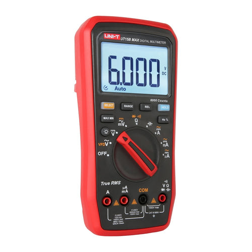UNI-T UT15B MAX - Multimètre numérique True RMS (1000 V, 6000 points) : écran 6000 points