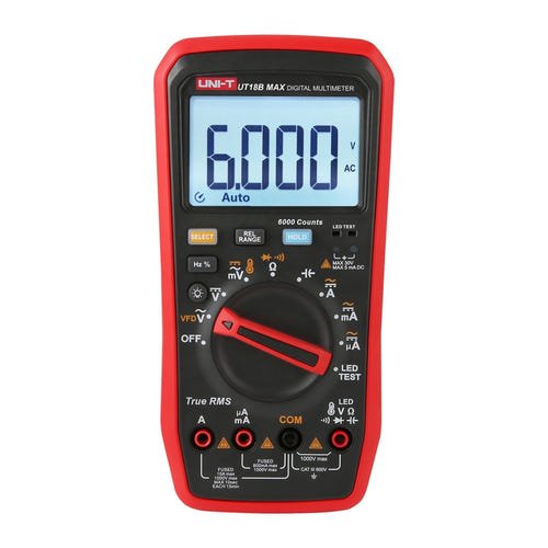 UNI-T UT18B MAX - Multimètre numérique True RMS avec test LED et température