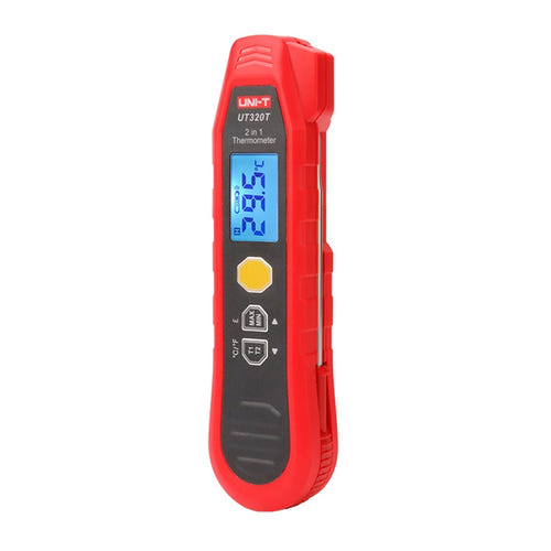 UNI-T UT320T - Thermomètre 2-en-1 infrarouge et sonde (IP54, -40 à 300 °C) : visée laser infrarouge