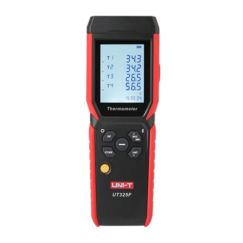 UNI-T UT325F - Thermomètre thermocouple 4 voies (7 types, Bluetooth)
