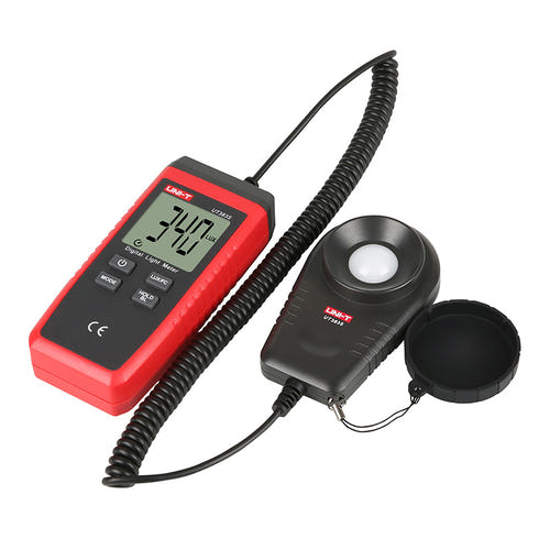 UNI-T UT383S - Luxmètre numérique (0 à 199 900 lux, sonde séparée) : écran rétroéclairé