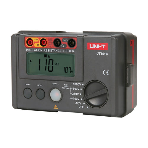 UNI-T UT501A - Testeur d'isolement (jusqu'à 1000 V, 5 GΩ) : mesure 5 gigaohms