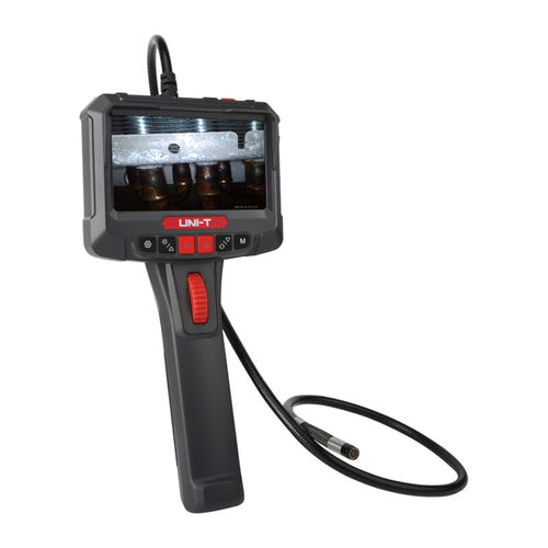 UNI-T UT663B-2m - Endoscope d'inspection 5 pouces, câble rigide 2 m : écran 5 pouces allume