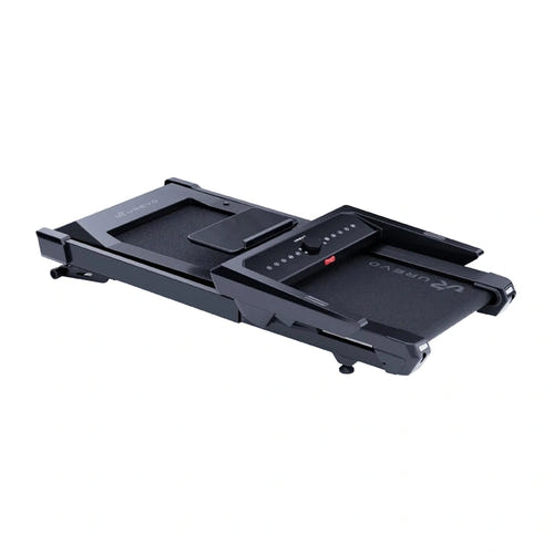 UREVO CyberMega - Tapis de course 20 km/h, moteur 4 ch, pente 12 %, noir : relevée