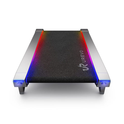 UREVO CyberPad for Office 2 - Tapis de marche de bureau à pente 14 %, argent : sous le bureau