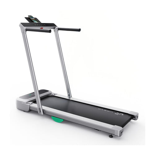 UREVO FoldiMix 5L Pro - Tapis de course pliable à pente automatique 9 niveaux, argent