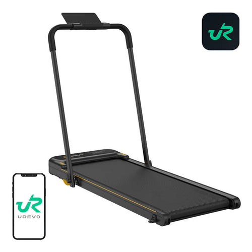 UREVO Strol 2E Smart - Tapis de course et de marche 2 en 1 pliable, noir
