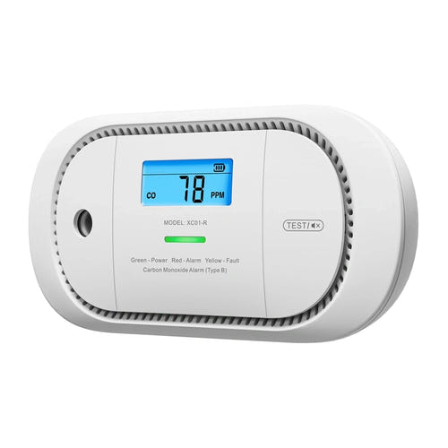 X-Sense XC01-R - détecteur de monoxyde de carbone autonome à écran LCD : blanc
