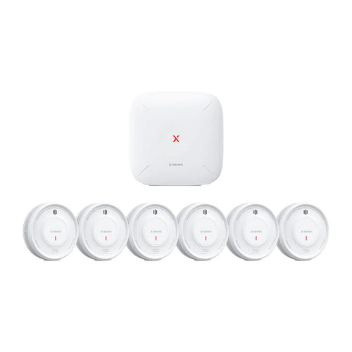 X-Sense XS0D-MR61 - Pack 6 détecteurs de fumée connectés et station : six détecteurs fumée xs0dmr61