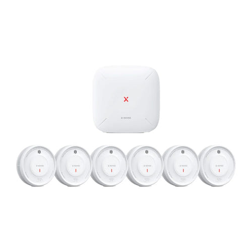 X-Sense XS0D-MR61 - Pack 6 détecteurs de fumée connectés et station : six détecteurs fumée xs0dmr61
