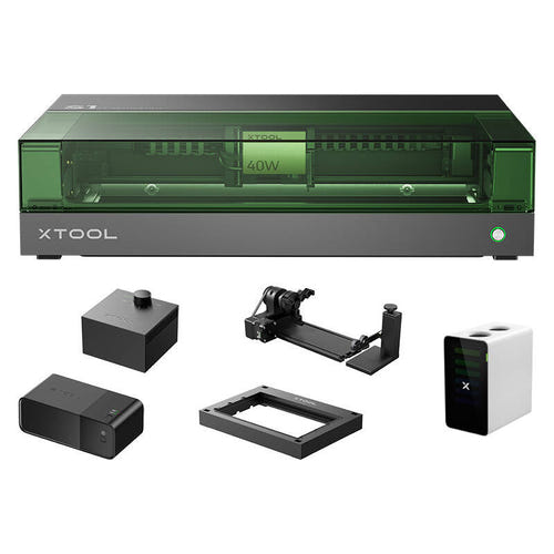 xTool S1 40W - graveur laser 2-en-1 kit tout-en-un noir : surface de travail