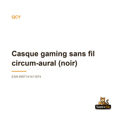 QCY - Casque gaming sans fil circum-aural (noir)