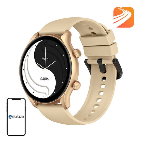 Zeblaze Btalk 3 Plus - Montre connectée 1,39 pouce dorée : cadran
