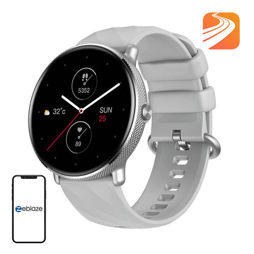 Zeblaze GTR 3 Pro - Montre connectée AMOLED 1,43 pouce argent : cadran