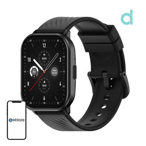 Zeblaze GTS 3 - Montre connectée 2,03 pouces noire avec appels Bluetooth : cadran