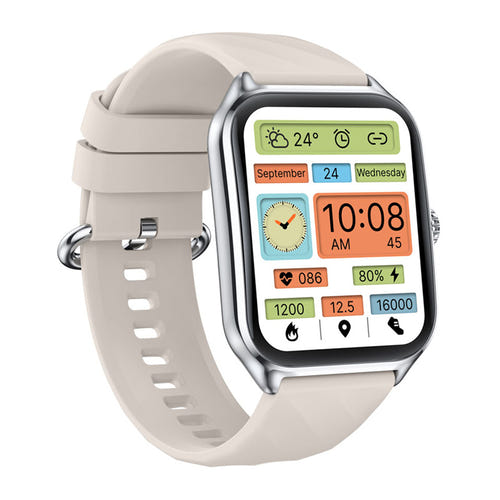 Zeblaze GTS 4 - Montre connectée AMOLED 1,94 pouce argentée : argent profil couronne