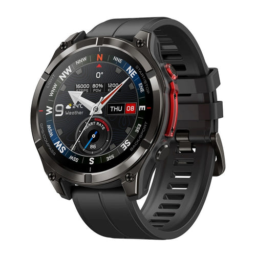 Zeblaze Stratos 4 Pro - Montre connectée GPS outdoor noire : face