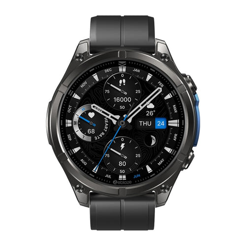 Zeblaze Vibe 8 Abyss - Montre connectée baroudeuse 5 ATM noire : cadran AMOLED