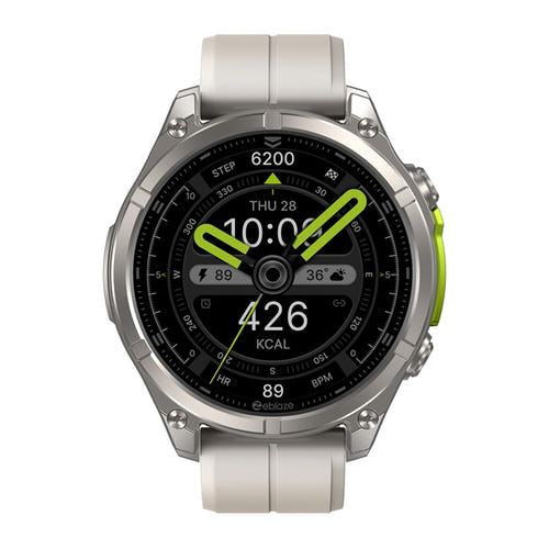 Zeblaze Vibe 8 Abyss - Montre connectée robuste AMOLED 1,43 pouce (grise) : boîtier acier 316 L