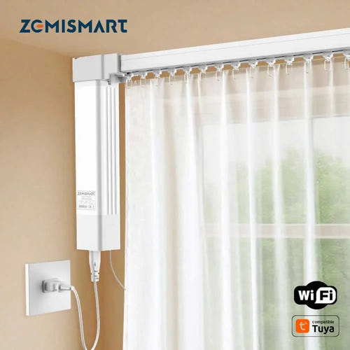 Zemismart ZM87 - Rail de rideau motorisé Wi-Fi, 5,1 m, télécommande RF : WiFi 5,1 m galerie 1
