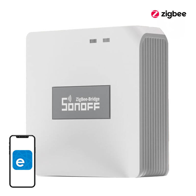 Passerelle Zigbee Sonoff ZB Bridge Pro, boîtier blanc avec voyant et port d'alimentation