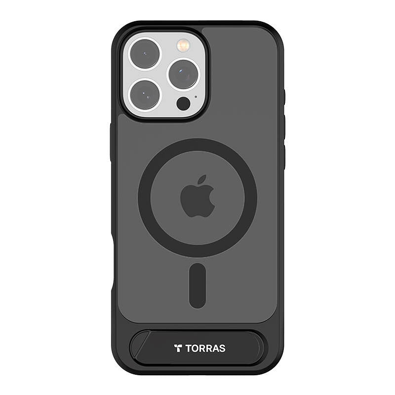 Coque Torras Pstand noire à béquille intégrée MagSafe pour iPhone 16 Pro