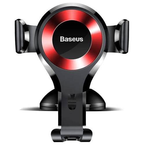 Baseus Osculum - Support smartphone gravitationnel pour voiture (noir et rouge) : bras de maintien et base triangulaire