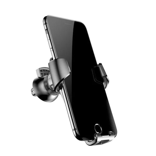 Baseus Gravity Car Mount - Support smartphone pour grille d'aération (noir) : mâchoires du berceau et découpe de câble