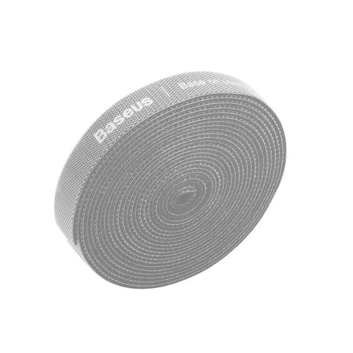 Baseus Rainbow Circle - Bande velcro pour câbles, 3 m (grise) : bande velcro Baseus Rainbow Circle grise