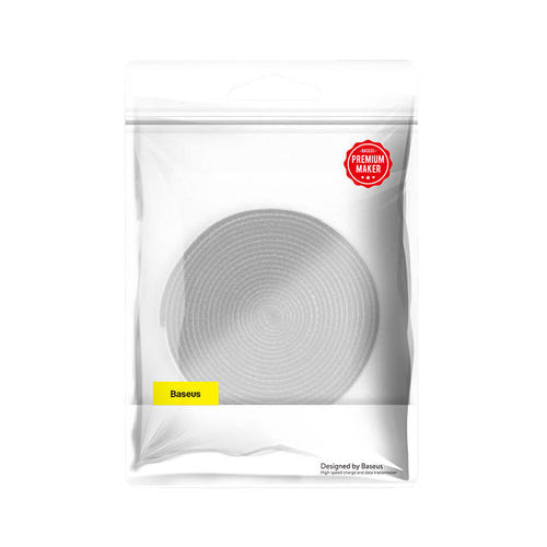Baseus Rainbow Circle - Bande velcro pour câbles, 3 m (grise) : rouleau de bande velcro